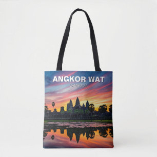 Angkor Wat Cambodia Sunset Tote Bag
