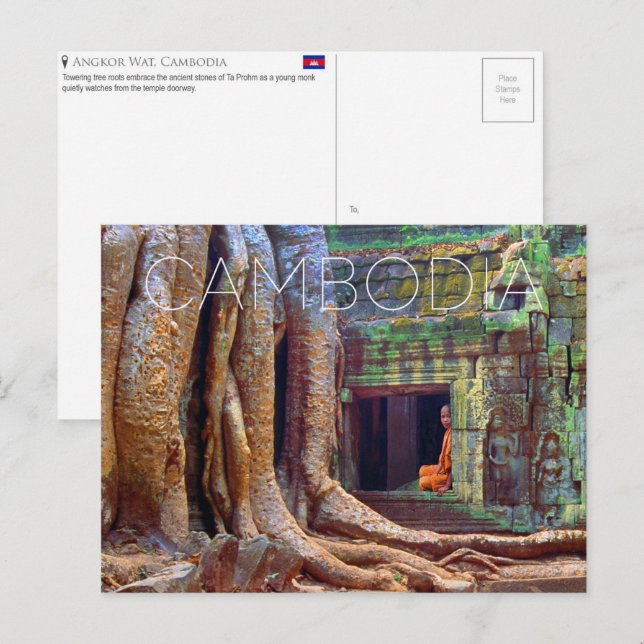 Angkor Wat, Cambodia Travel Postcard (Front/Back)