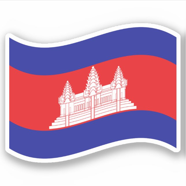 Angkor Wat Cambodian Flag Wave (Front)