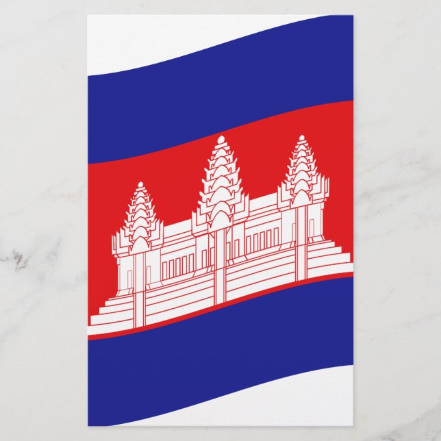 Angkor Wat Cambodian Flag Wave (Front)