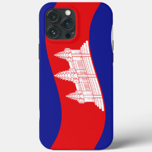 Angkor Wat Cambodian Flag Wave iPhone 13 Pro Max Case
