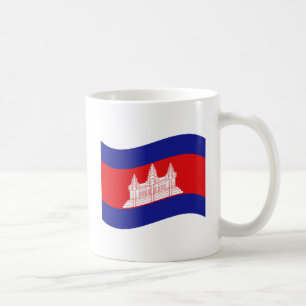 Angkor Wat Cambodian Flag Wave Coffee Mug