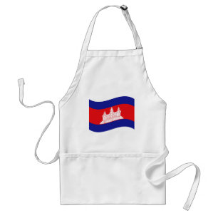 Angkor Wat Cambodian Flag Wave Standard Apron