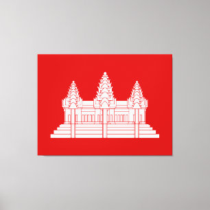 Angkor Wat Cambodian / Khmer Flag Canvas Print