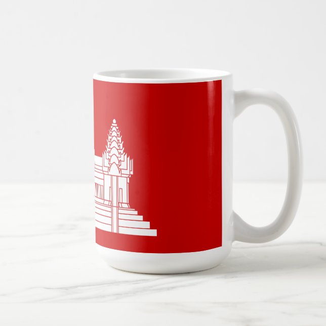 Angkor Wat Cambodian / Khmer Flag Coffee Mug (Right)