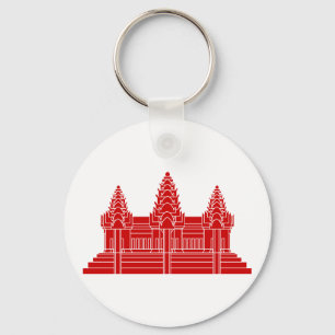 Angkor Wat Cambodian / Khmer Flag Key Ring