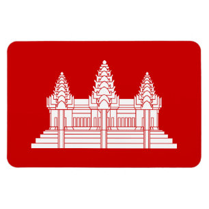 Angkor Wat Cambodian / Khmer Flag Magnet