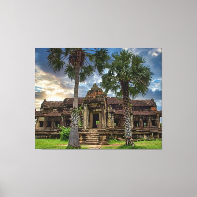 Angkor Wat Cambodian Khmer Temple Canvas Print (Front)