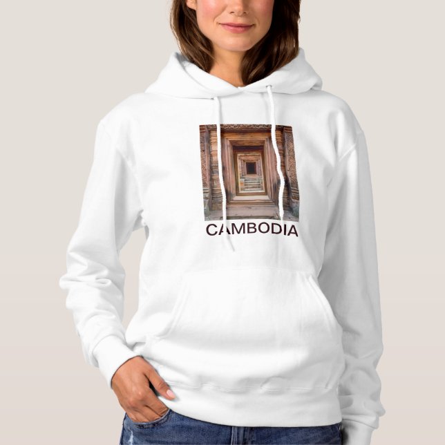 Angkor Wat Entryway, Cambodia Hoodie (Front)