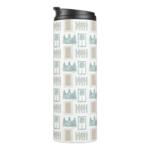 Angkor Wat–inspired seamless pattern tumbler