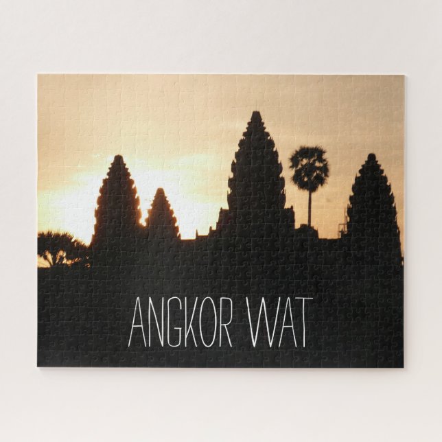 angkor wat silhouette jigsaw puzzle (Horizontal)