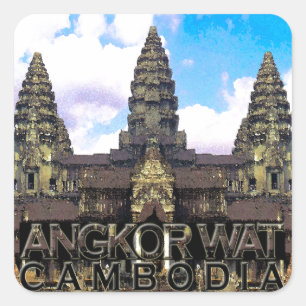 Angkor Wat Square Sticker