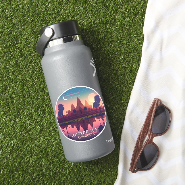 Angkor Wat Sunrise Cambodia Siem Reap Retro (HydroFlask Insitu)