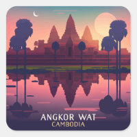 Angkor Wat Sunrise Cambodia Siem Reap Retro