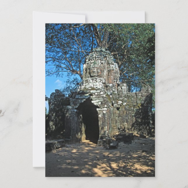 Angkor wat, Ta som temple - Cambodia, Asia Invitation (Front)