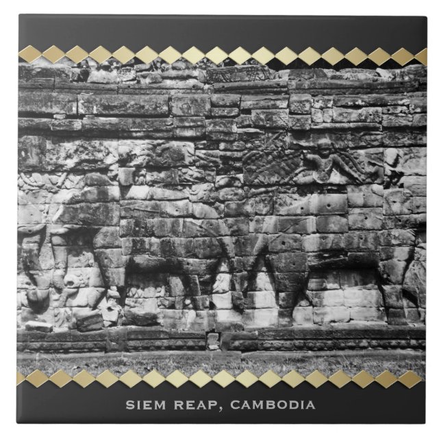 Angkor Wat Temple Cambodia Ceramic Tile (Front)