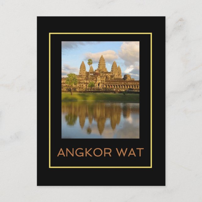 Angkor Wat Temple Cambodia Travel Photo Postcard (Front)