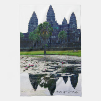 Angkor Wat Temple Reflections (Cambodia) Tea Towel
