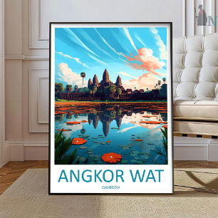 Angkor Wat Travel Print Wall Art Angkor Wat Wall H
