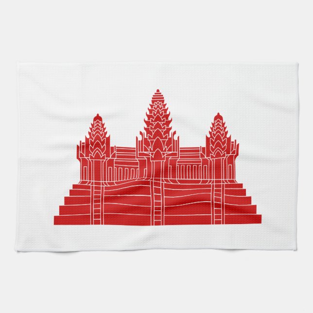 Angkor Wat Ver.2.0. Khmer Temple Tea Towel (Horizontal)