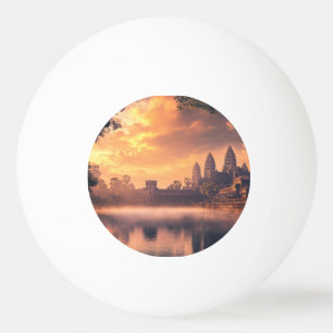 Angkor Wat watercolor Ping Pong Ball