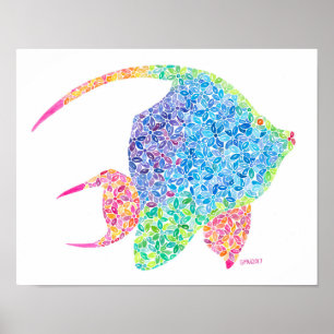 Angle Fish Print