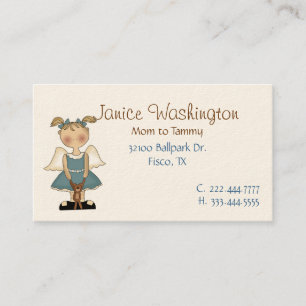 Angle Girl with Teddy Bear Mummy Card