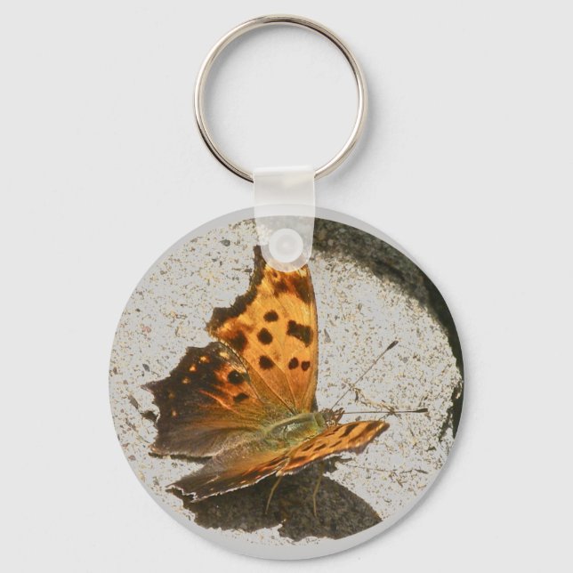 Angle Wing Comma Butterfly Keychain (Front)