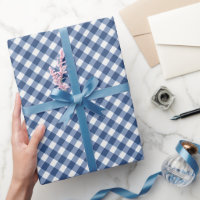Angled Blue and White Gingham