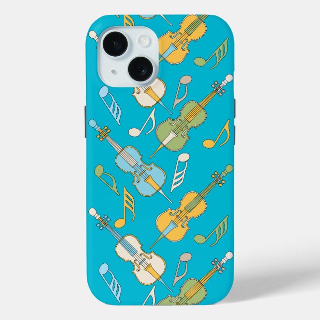 Angled Cellos and Music Notes iPhone / iPad case (Back)
