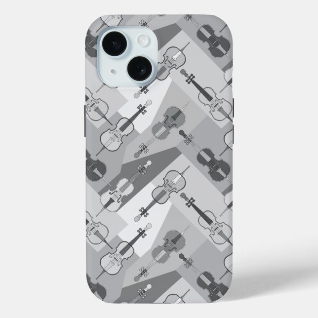 Angled Cellos Grey Case-Mate iPhone Case (Back)