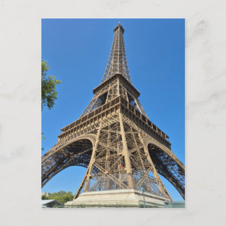 Angled Eiffel Tower Holiday Postcard