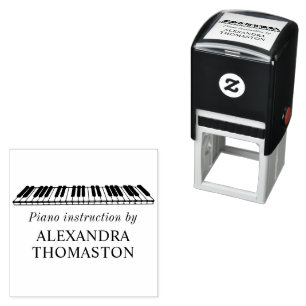 Angled Piano Keyboard Piano Teacher Instructor Self-inking Stamp