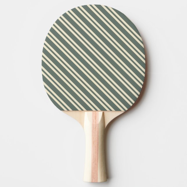 Angled Twin Stripe Warm Grey Colour Ping Pong Paddle (Front)