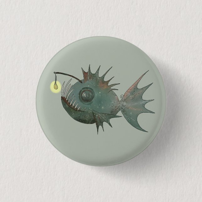 angler 3 cm round badge (Front)