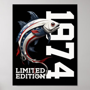 Angler 51st Birthday Fishing Limited Edition 1974 Poster