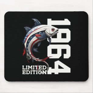 Angler 61st Birthday Fishing Limited Edition 1964 Mouse Mat