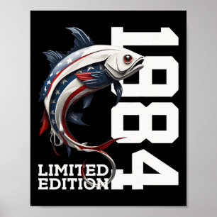 Angler Birthday Fishing Limited Edition 1984 Poster