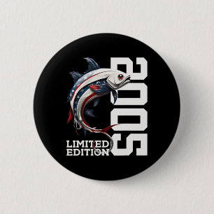Angler Birthday Fishing Limited Edition 2005 6 Cm Round Badge