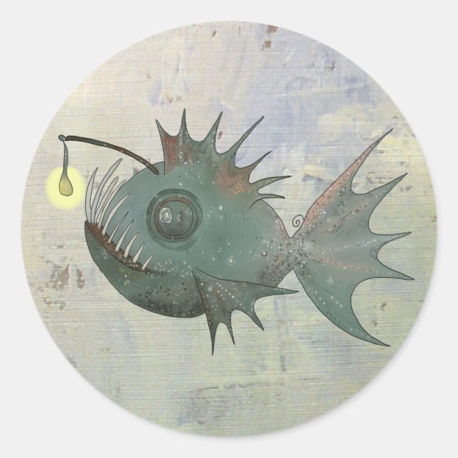 angler classic round sticker (Front)