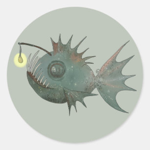 angler classic round sticker