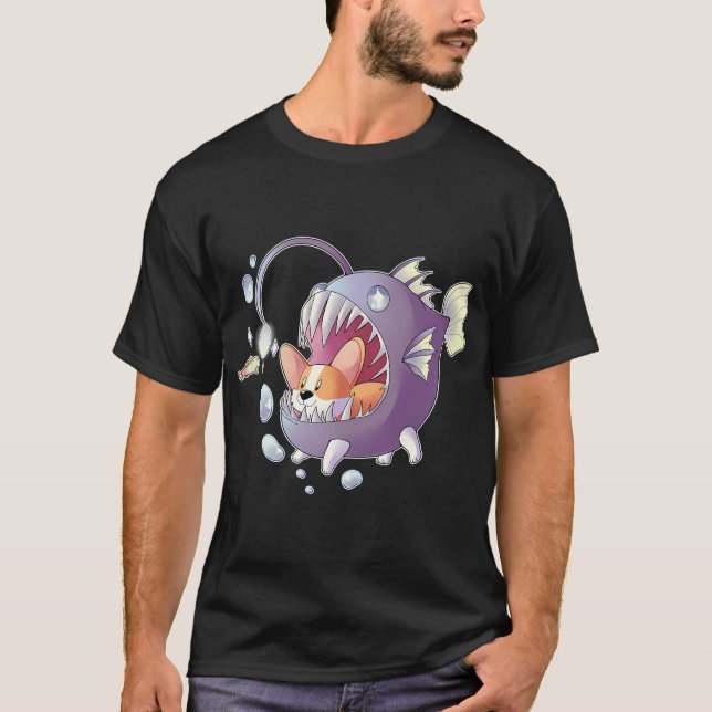 Angler Fish Corgi T-Shirt (Front)