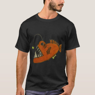 Angler Fish - Cute Cartoon Kid Drawing T-Shirt