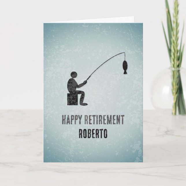 Angler & Fish theme Male Birthdays or Celebrations Card (Front)