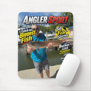 Angler Fisherman Magazine Mouse Mat