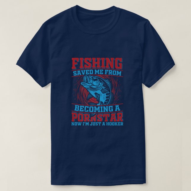 Angler Funny saying about fishing for men and wome T-Shirt (Design Front)