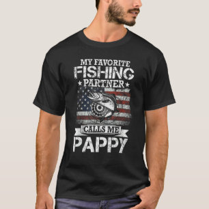 Angler I My Favourite Fishing Partner Calls Me Pap T-Shirt