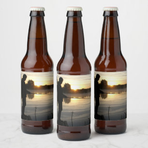 Angler morning beer bottle label
