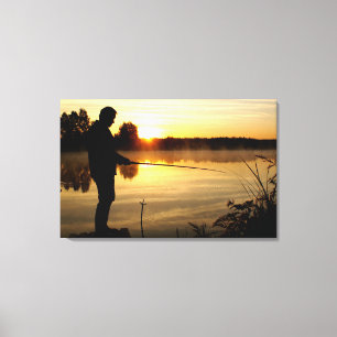 Angler morning canvas print