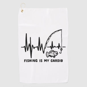 Angler’s Pulse – Fishing is My Cardio Tee Golf Towel